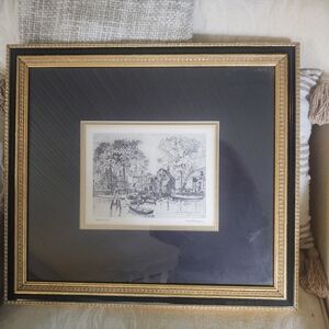 Lionel Barrymore Artist signed  And Authenticated 19 X 17 Inch Print/Etching...